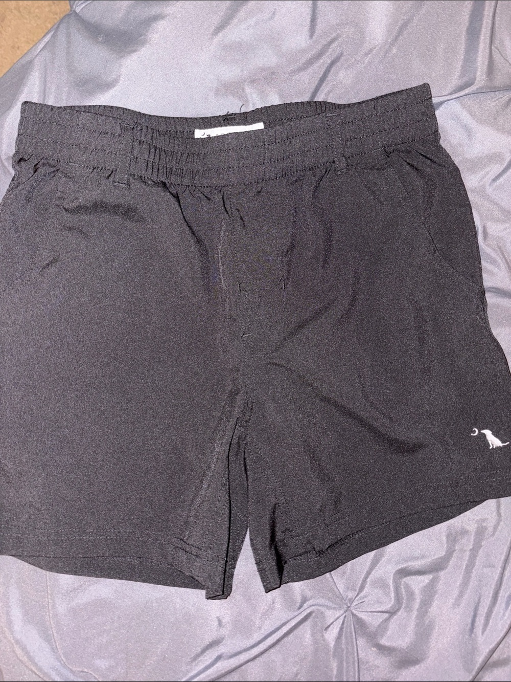 Kids' Black Shorts with Elastic Waist